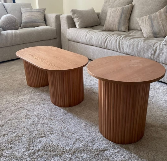 طقم طاوله خشب طبيعى 