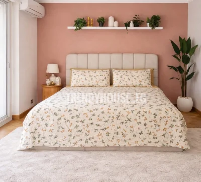 طقم ملايه سرير كبير قطن 