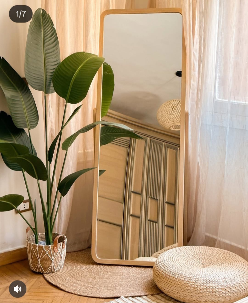 مرآه خشب طبيعي