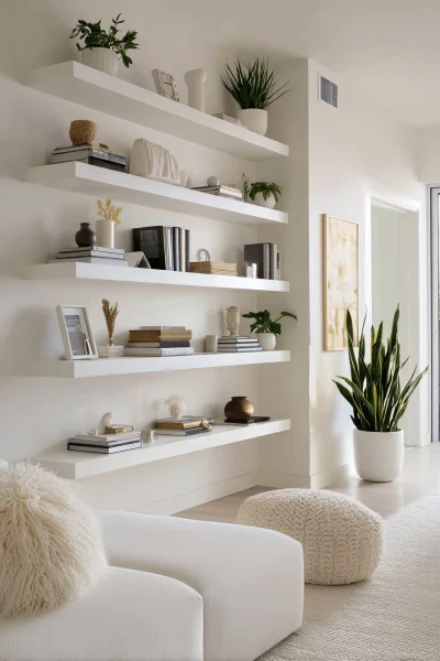 رف دابل طبيعي ابيض 115 سم 